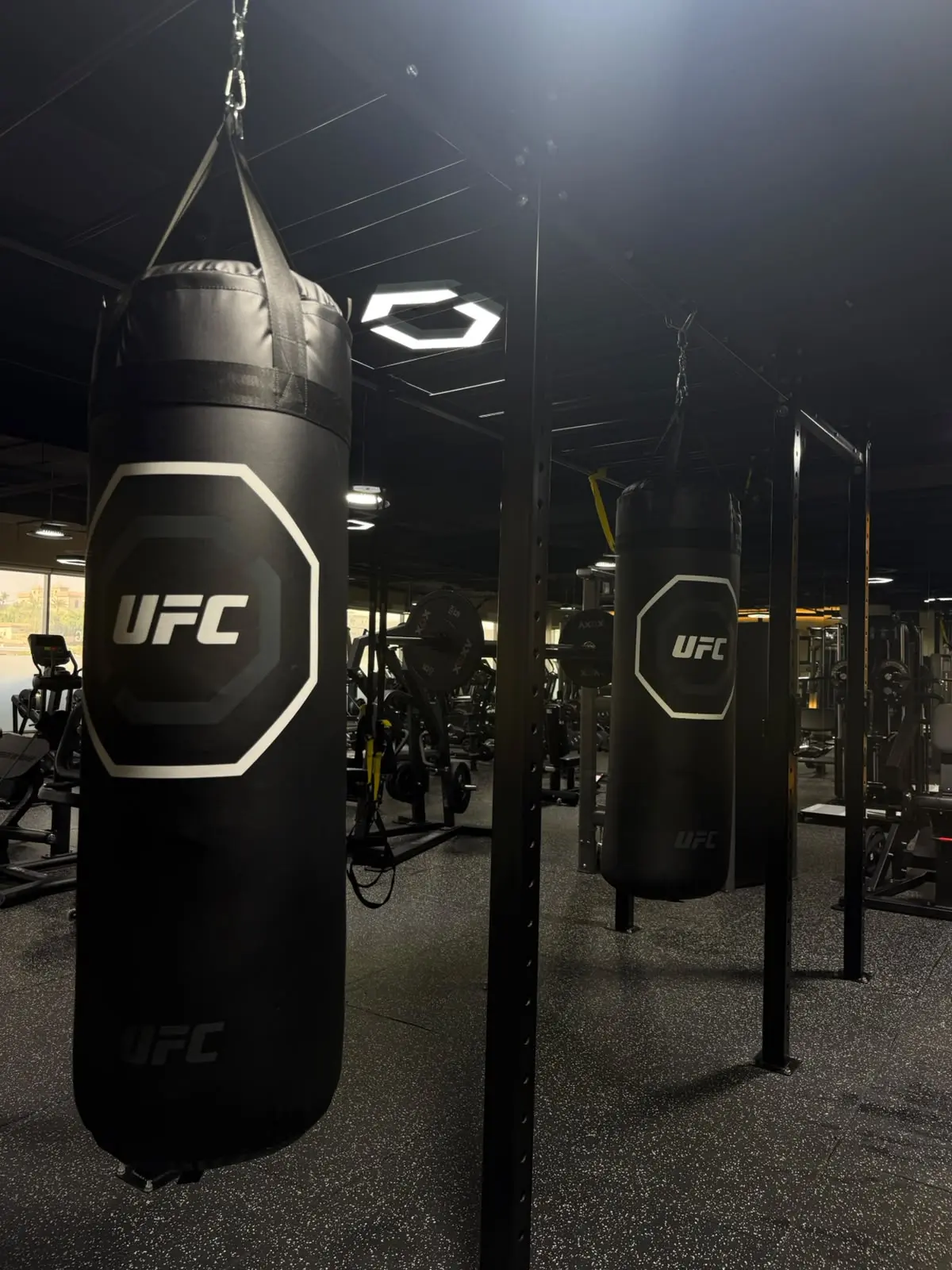 Dedicated boxing and functional training area at Fitness Line Gym